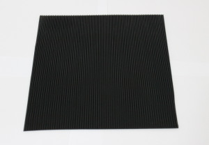 Black Striped Rubber Sheet [ MTL - Lusogomma ]