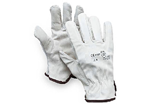 Boss Type Leather Gloves (White) [ MTL - Lusogomma ]