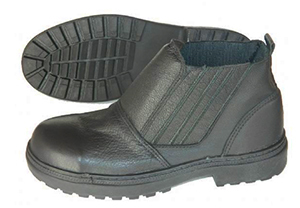 Leather shoe w/steel toe [ MTL - Lusogomma ]