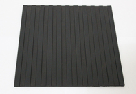 Black Ribbed Rubber Sheet - MTL - Lusogomma
