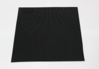 Black Striped Rubber Sheet - MTL - Lusogomma