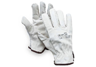 Boss Type Leather Gloves (White) - MTL - Lusogomma