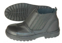 Leather shoe w/steel toe - MTL - Lusogomma